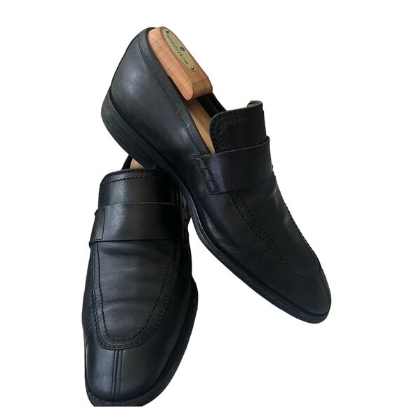 Louis Vuitton Black Leather Loafers Shoes size 6 1/2 - Picture 1 of 12